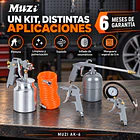 Kit Pistolas De Pintar Para Compresor Muzi Ak-6 5 Piezas 6