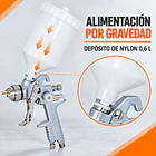 Pistola de Pintar Neumática Jonnesway JA-6111 1,4 mm con Depósito 600 ml 7