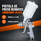 Pistola de Pintar Neumática Jonnesway JA-6111 1,4 mm con Depósito 600 ml 8
