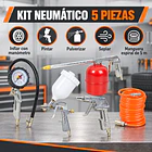 Kit de Pistolas y Accesorios para Compresor 5 Piezas SDS Power W-C2000-GP 12