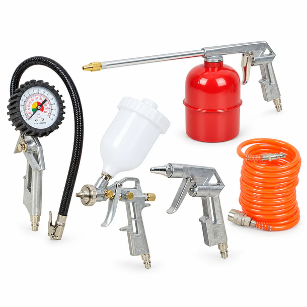 Kit de Pistolas y Accesorios para Compresor 5 Piezas SDS Power W-C2000-GP 13