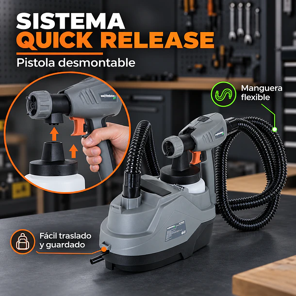 Equipo para Pintar Eléctrico HVLP Gladiator Pro HV 8800 – 600 W 5