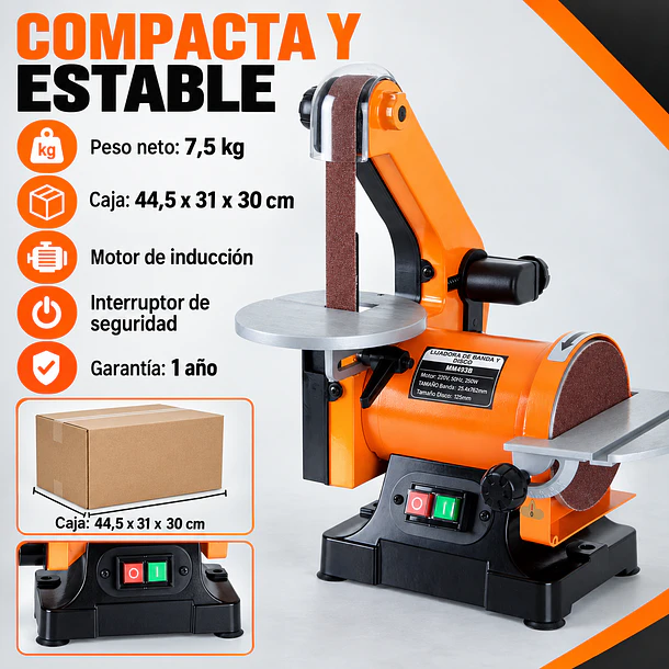 Lijadora de Banda y Disco ALLWIN MM493B 250W 5
