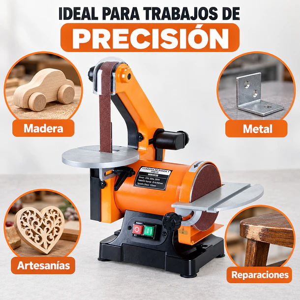 Lijadora de Banda y Disco ALLWIN MM493B 250W 6