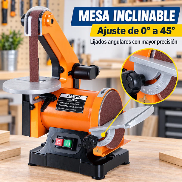 Lijadora de Banda y Disco ALLWIN MM493B 250W 9