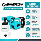 Equipo Eléctrico para Pintar Energy AS10/2/220 600W con Depósito de 800 ml 7