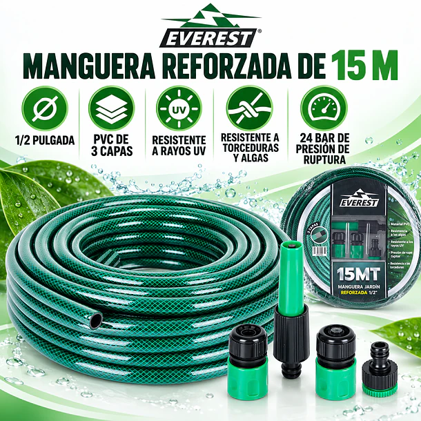 Kit Hidrolavadora Energizer 110 Bar + Manguera 15m 5