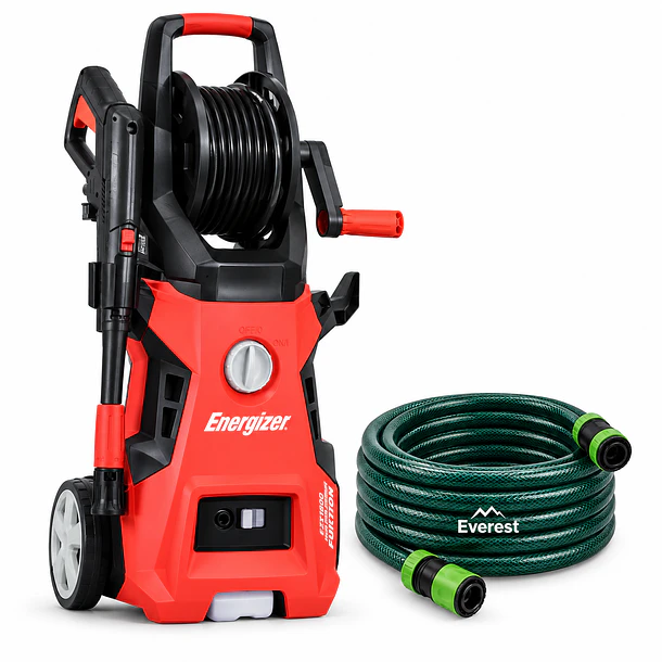 Kit Hidrolavadora Energizer EZX1800 140 Bar 1800 W + Manguera Everest 15 m 1