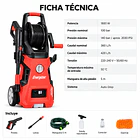 Kit Hidrolavadora Energizer EZX1800 140 Bar 1800 W + Manguera Everest 15 m 3
