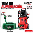 Kit Hidrolavadora Energizer 170 Bar 2200W + Manguera 15m 5