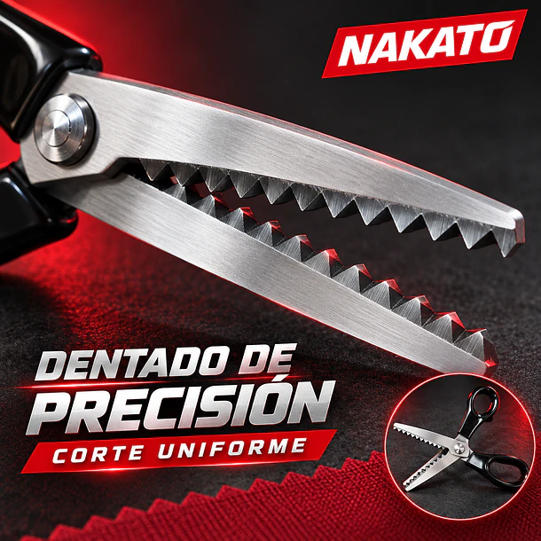 Tijera Zig Zag para Tela y Costura 23 cm | NAKATO 8