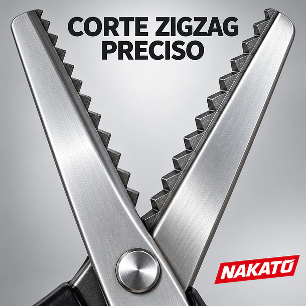 Tijera Zig Zag para Tela y Costura 23 cm | NAKATO 9