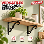 Escuadras Para Repisa 2 Piezas Negras Acero Soporte Estante 7