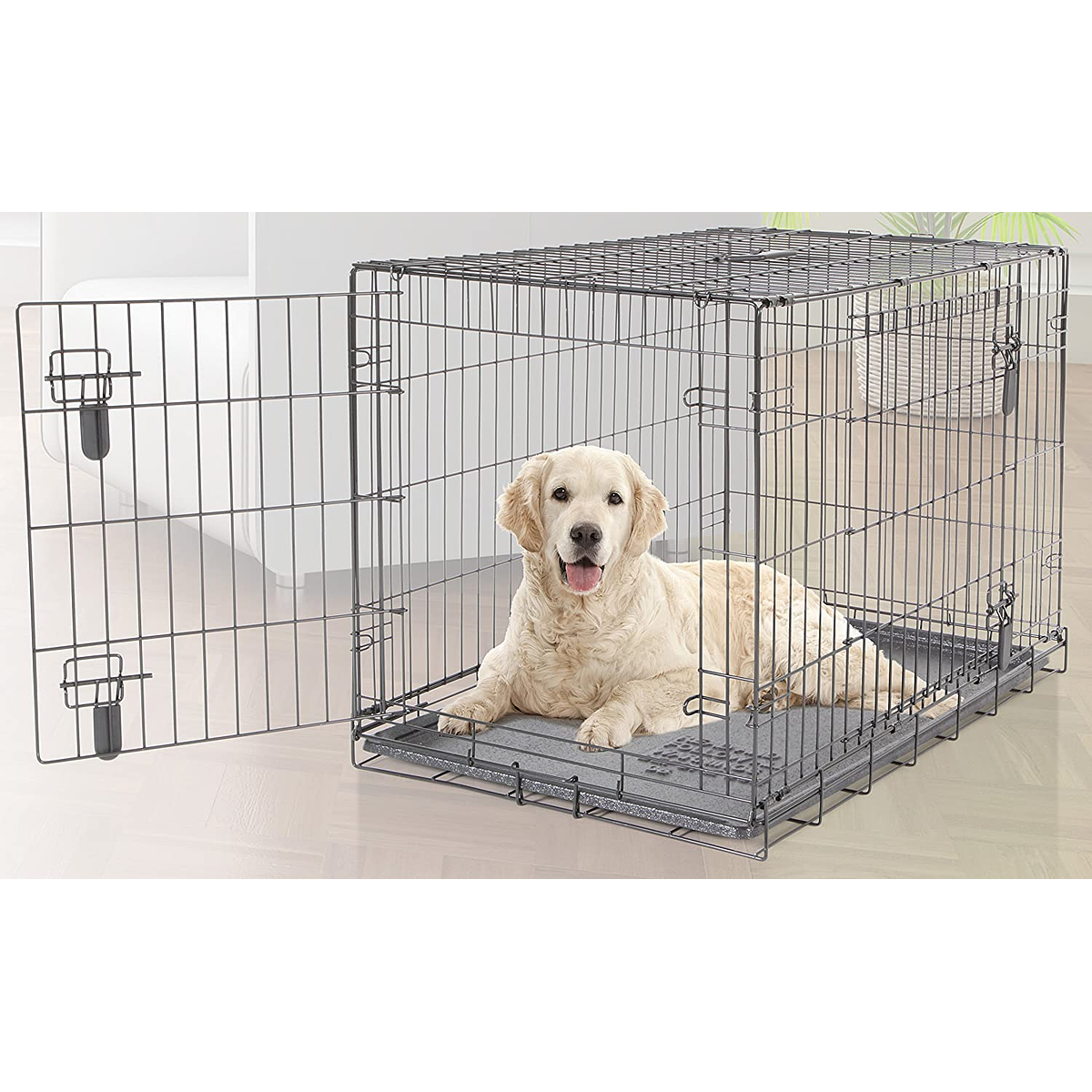 Jaula para perros de alta resistencia: jaula de Metal elevada para