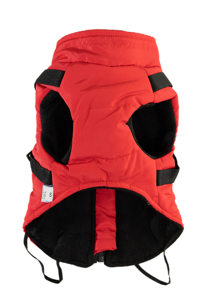 Chaqueta  tipo parka perro pequeño con arnés incluido 2