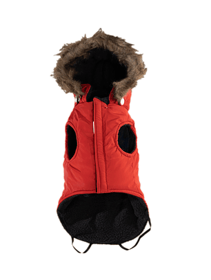 Chaqueta con gorro desmontable y bolsillo trasero