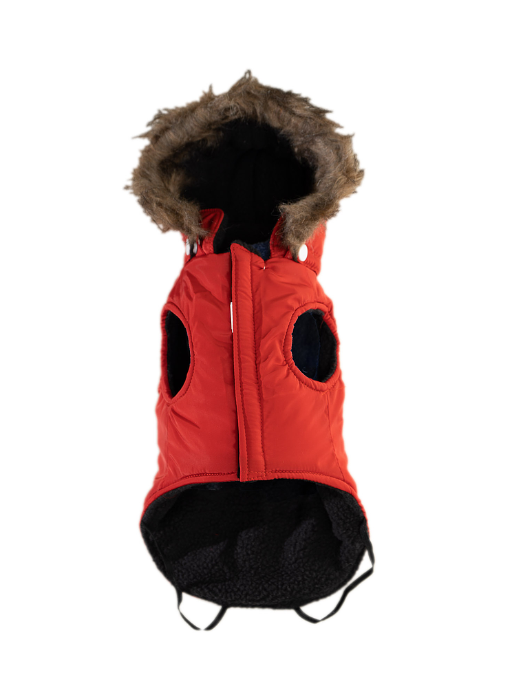 Chaqueta con gorro desmontable y bolsillo trasero 1