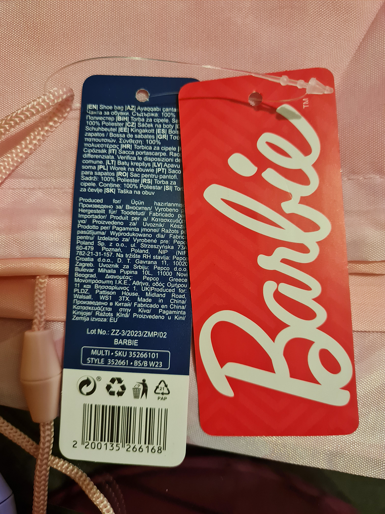 Bolsa para zapatos BARBIE 3