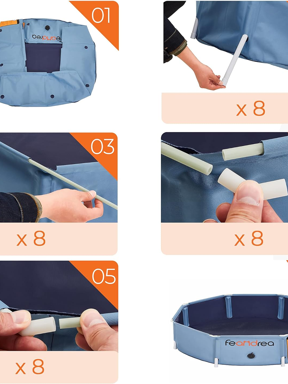 Piscina para tu mascota 140cm diámetro 30cm de alto 7