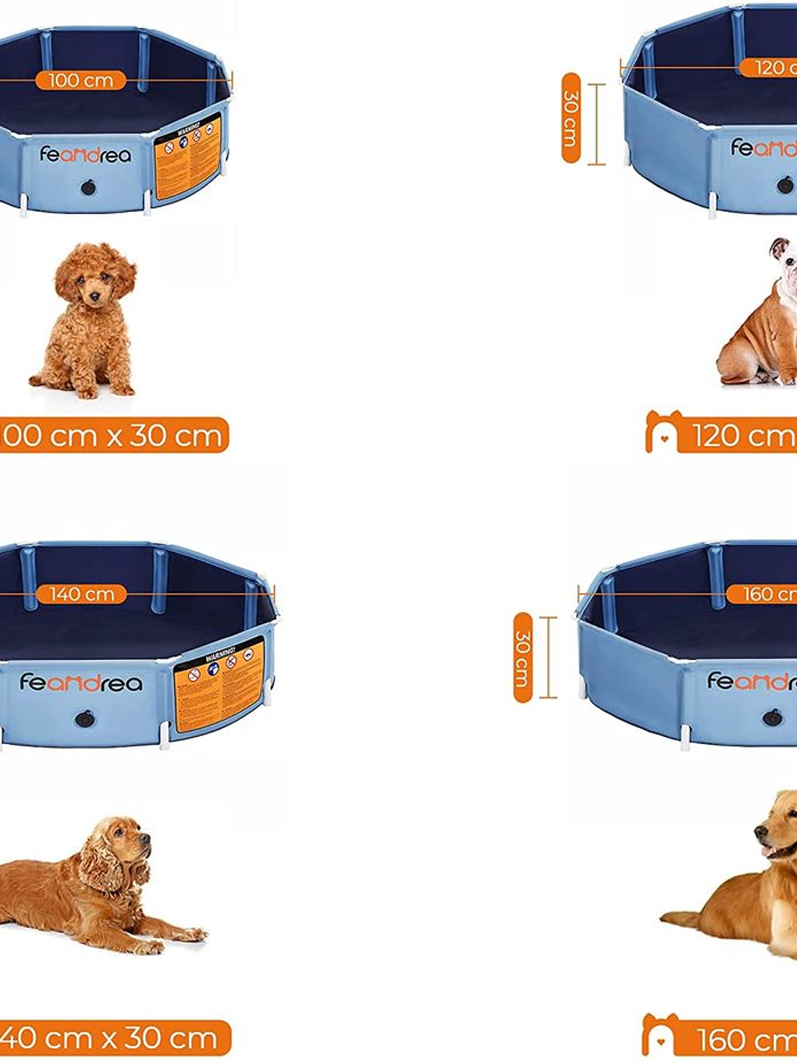 Piscina para tu mascota 140cm diámetro 30cm de alto 9