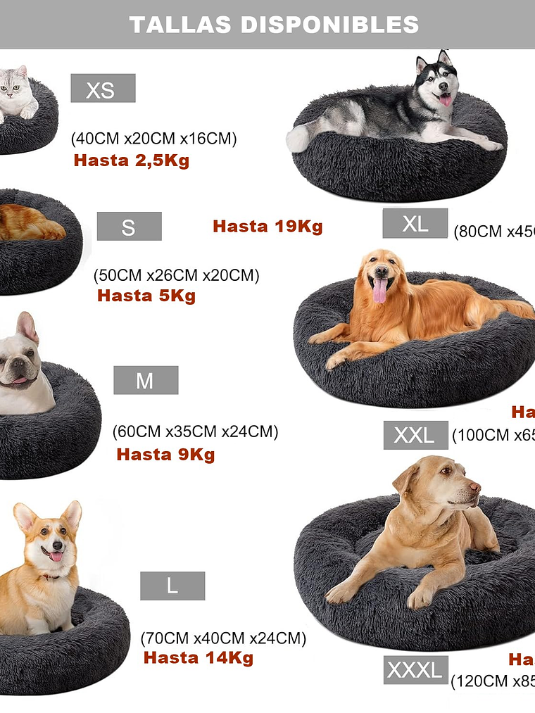 Cama cojín anti stress GRIS 8