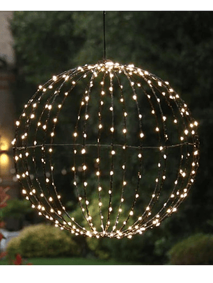 ESFERA METÁLICA CON LUCES LED 40 cm
