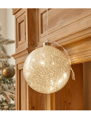 Bola de vidrio colgante iluminada LED 18cm