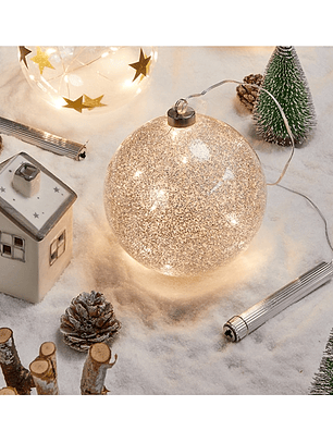 Bola de vidrio colgante iluminada LED 18cm