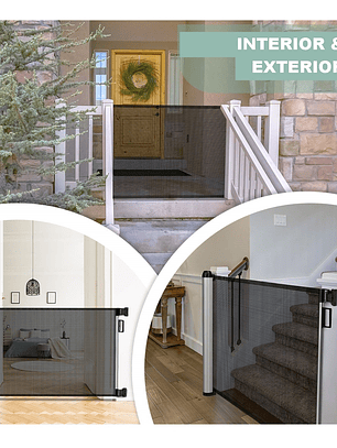 Puerta de seguridad retráctil para bebés o mascotas