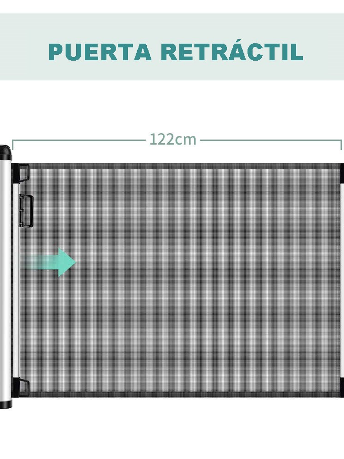 Puerta de seguridad retráctil para bebés o mascotas 3