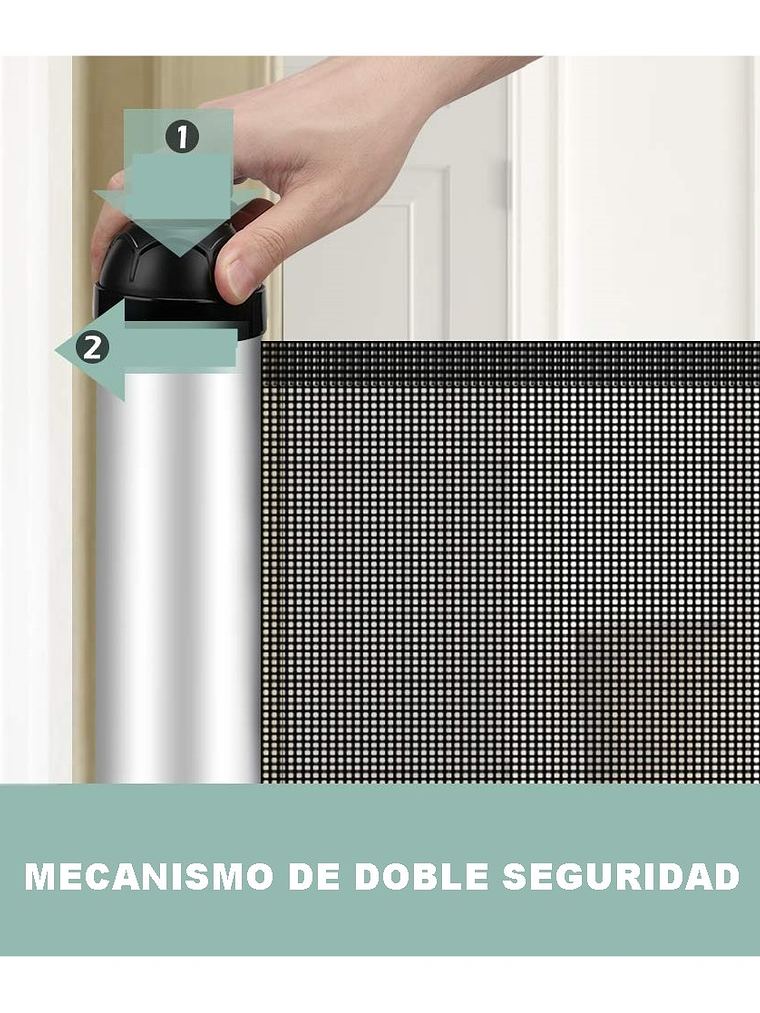 Puerta de seguridad retráctil para bebés o mascotas 4