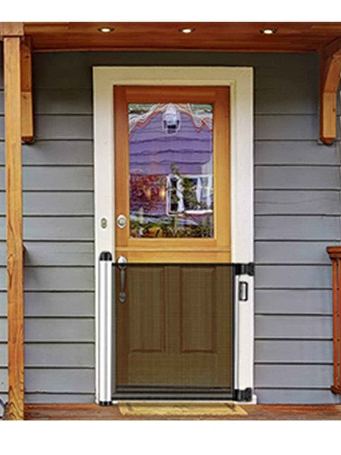 Puerta de seguridad retráctil para bebés o mascotas 7