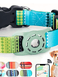 Collar mascota tela estampada con funda para Airtag COLORES - Miniatura 1