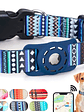 Collar mascota tela estampada con funda para Airtag COLORES - Miniatura 2