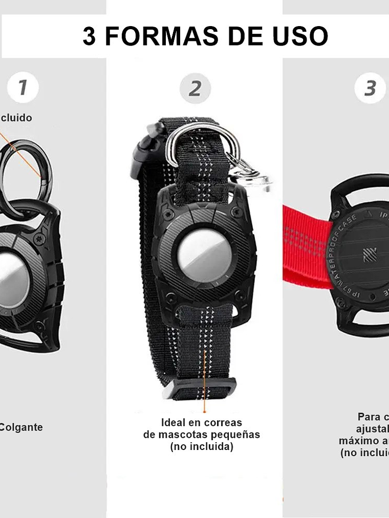 Funda impermeable para AIRTAG para perro COLORES 9