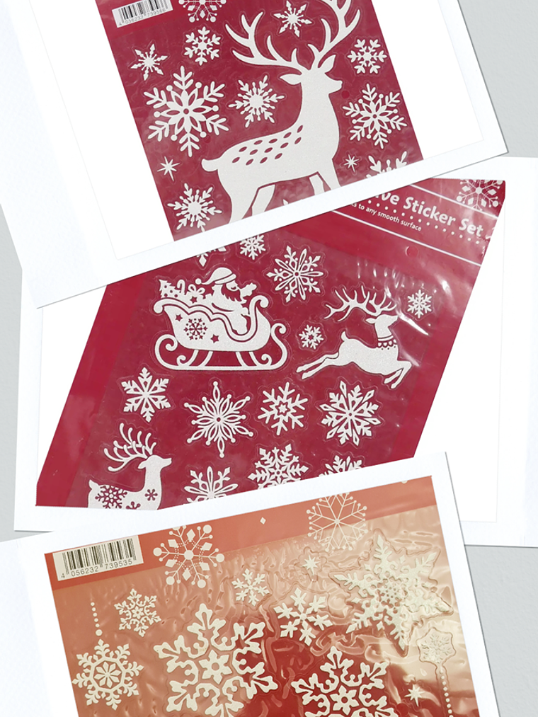 STICKERS NAVIDEÑOS 3 LÁMINAS 1