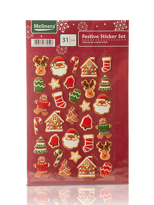 STICKERS NAVIDEÑOS 4 LÁMINAS COLOR