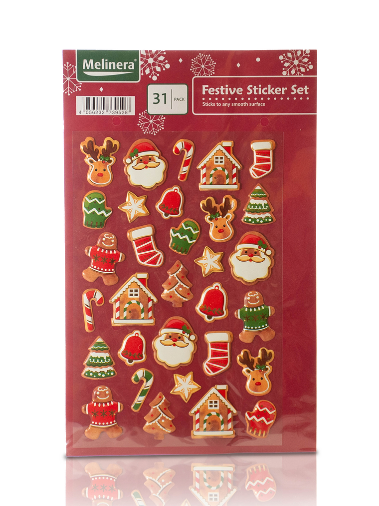 STICKERS NAVIDEÑOS 4 LÁMINAS COLOR 2