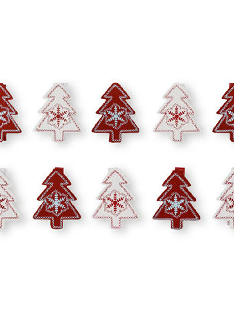 Mini pinzas de madera con motivos navideños 5