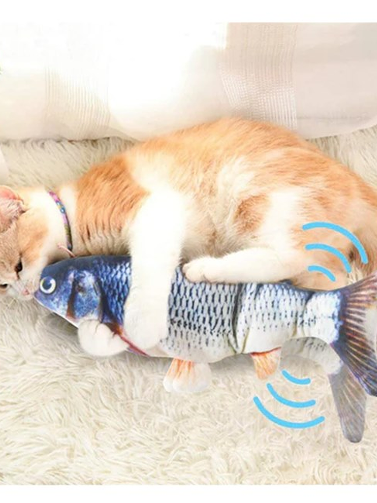 Pescado de tela con movimiento para gatos 1