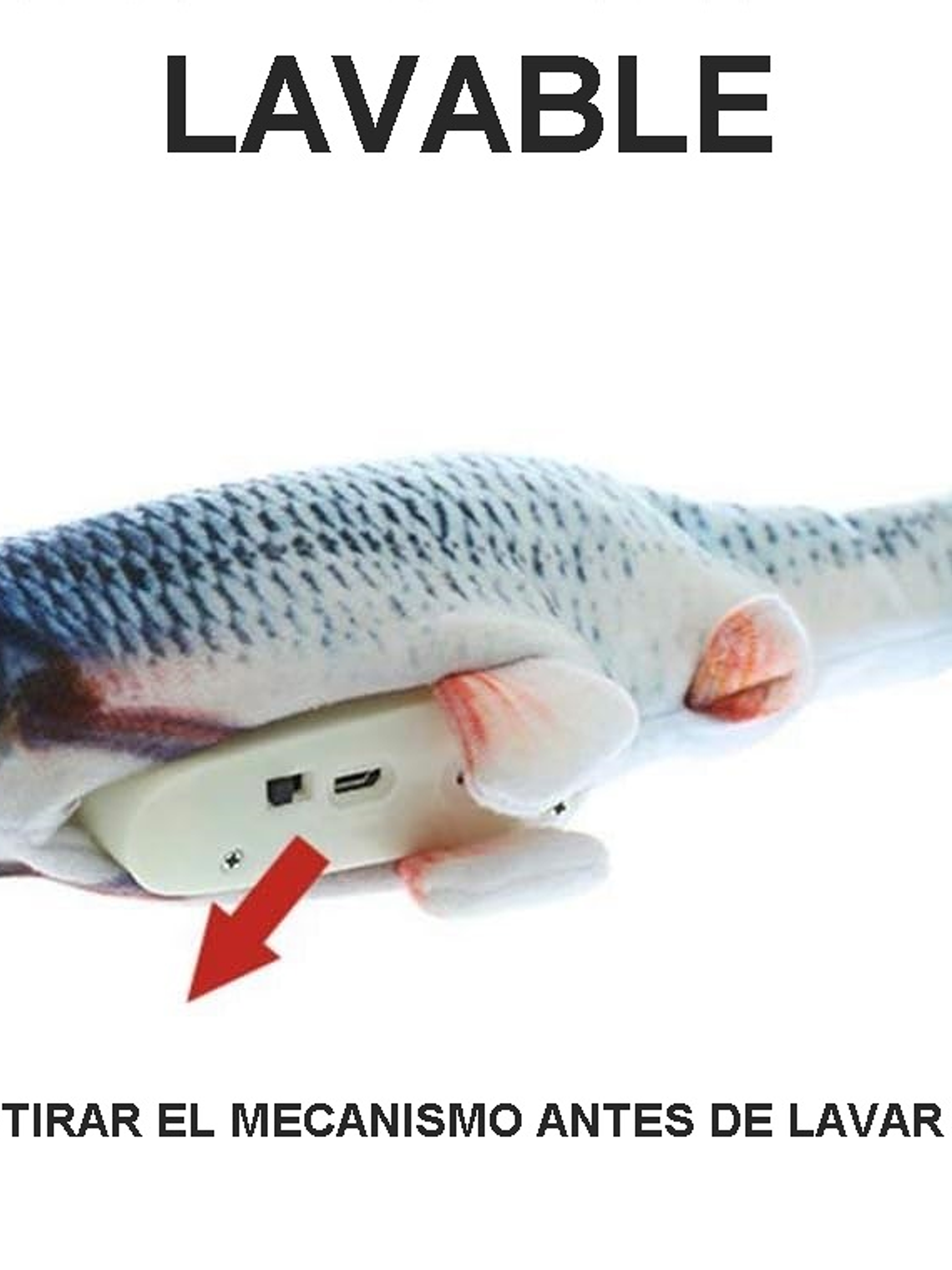 Pescado de tela con movimiento para gatos 3