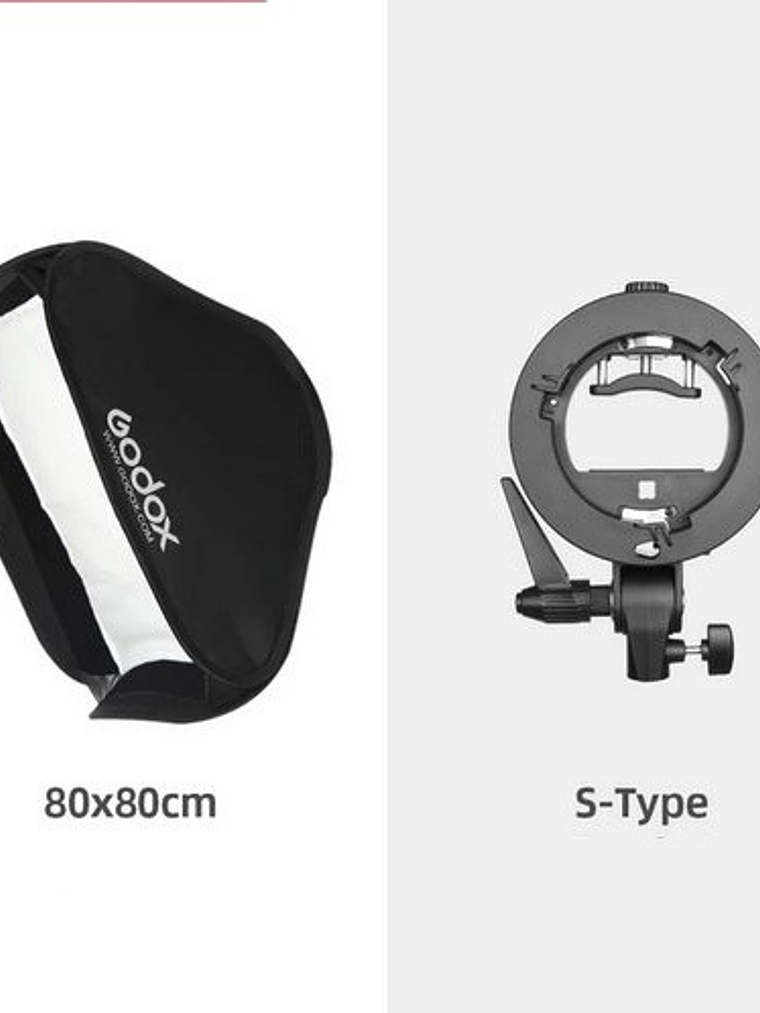 SOFTBOX GODOX 80x80 SFUV con adaptador Bowen S 3