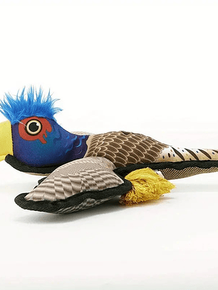 Juguete de tela para perro con forma de ave