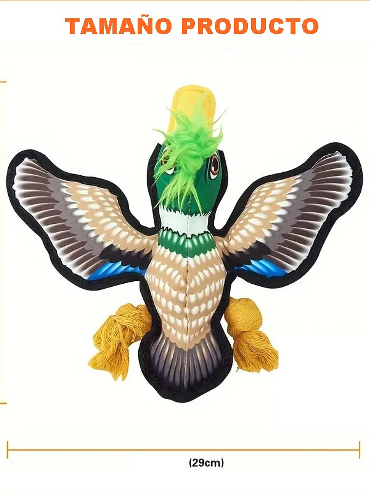 Juguete de tela para perro con forma de ave 4