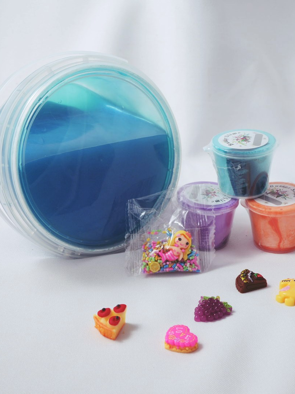 BALDE DE SLIME AZUL y Pack confeti 2