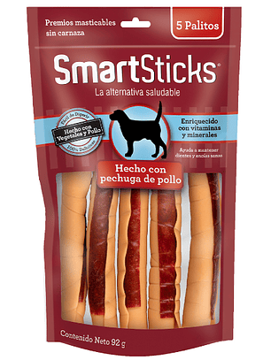 PACK de 3 Snack para perro SMARTSTICKS palitos de pollo