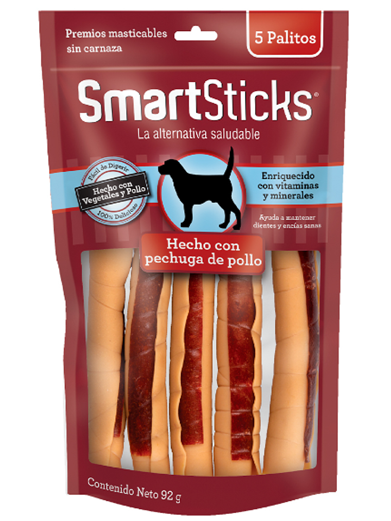 PACK de 3 Snack para perro SMARTSTICKS palitos de pollo 1