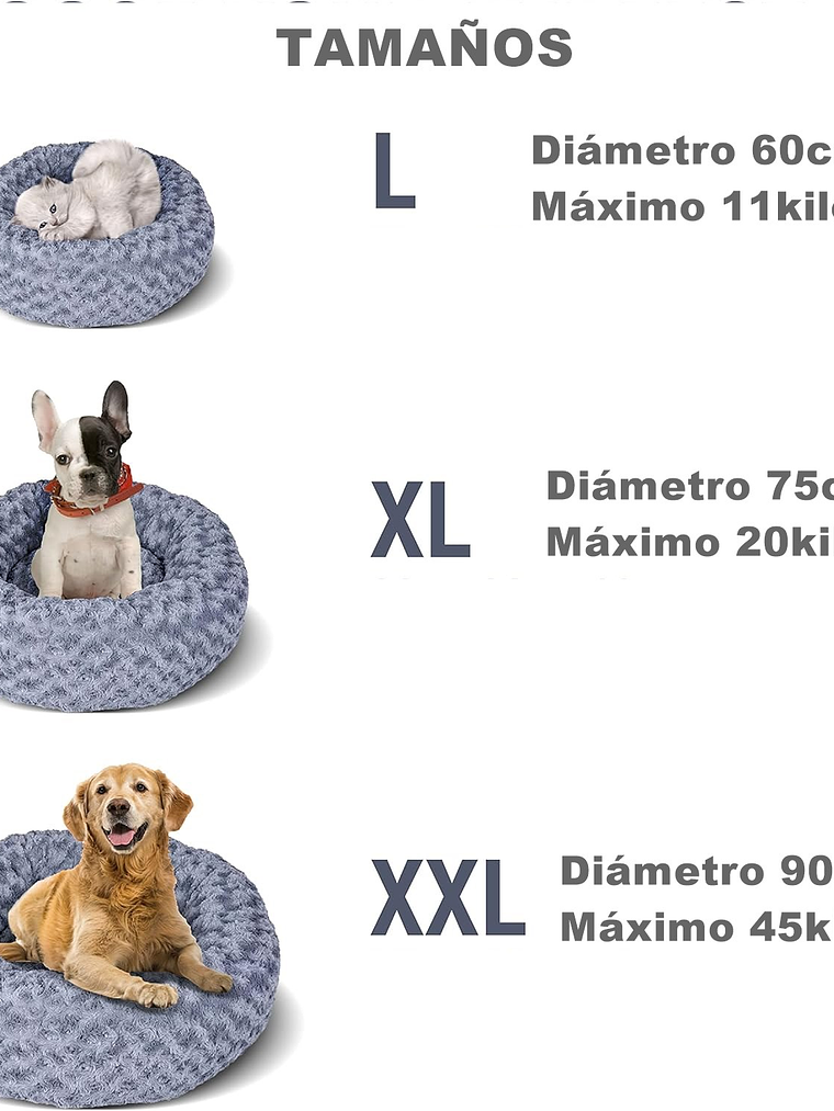 CAMA MASCOTA DONUT con forro y relleno independiente 5