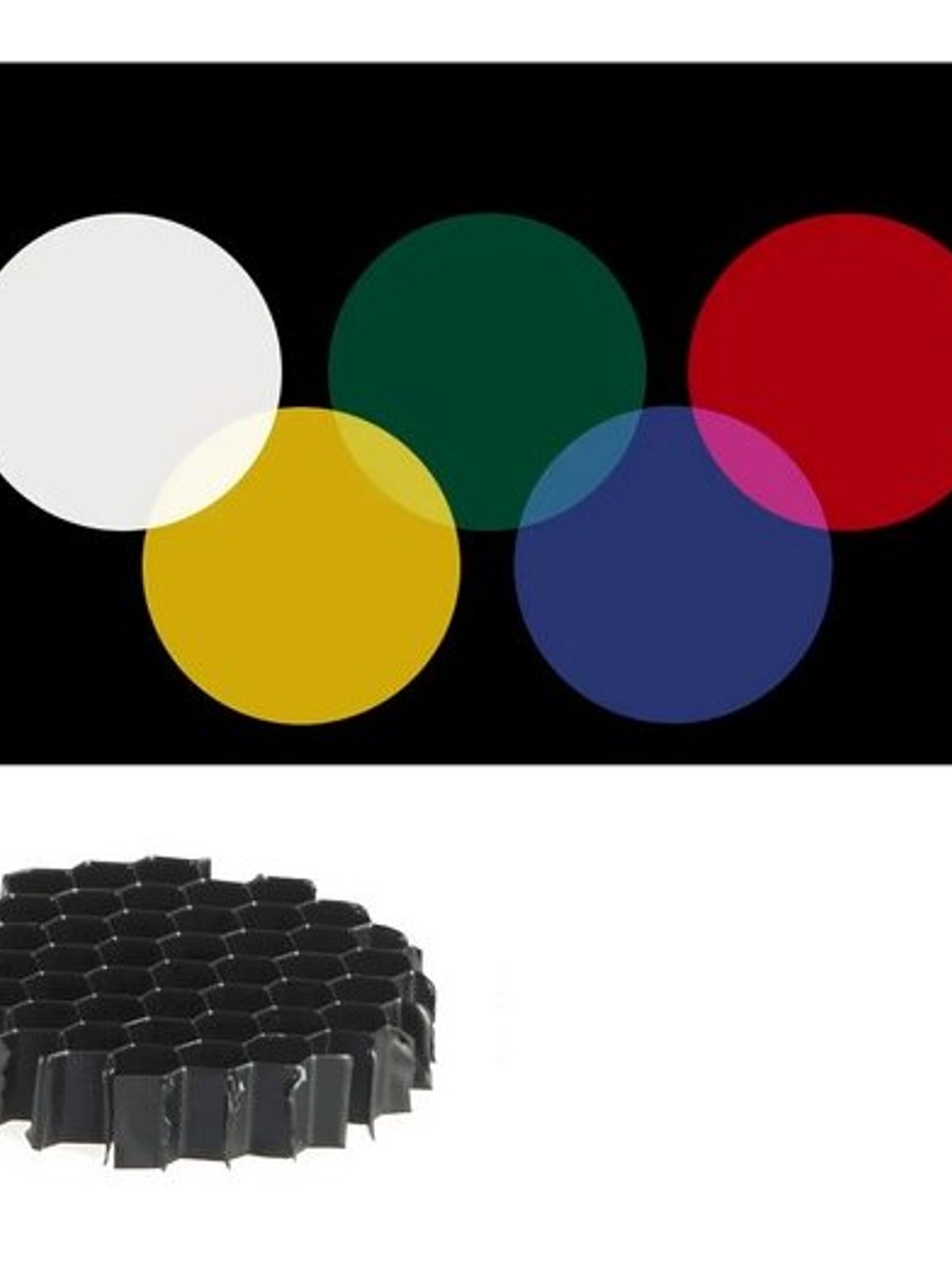 Snoot cónico para enfoque de luz con rejilla panal 4