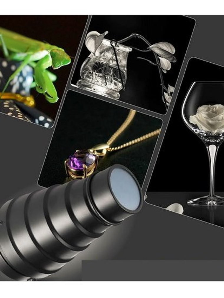 Snoot cónico para enfoque de luz con rejilla panal 5